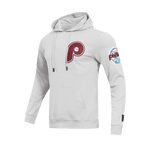 MLB PHILADELPHIA PHILLIES CLASSIC CHENILLE MEN'S PULLOVER HOODIE (GRAY)