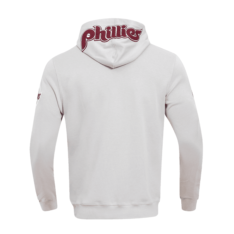 MLB PHILADELPHIA PHILLIES CLASSIC CHENILLE MEN'S PULLOVER HOODIE (GRAY)