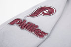MLB PHILADELPHIA PHILLIES CLASSIC CHENILLE MEN'S PULLOVER HOODIE (GRAY)