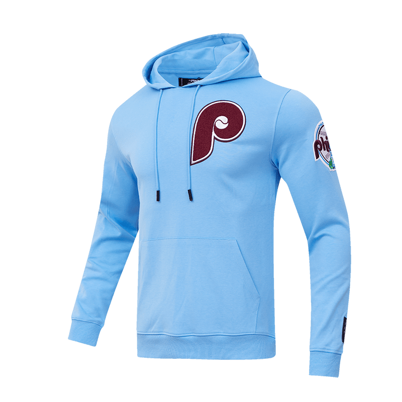 MLB PHILADELPHIA PHILLIES CLASSIC CHENILLE MEN'S PO HOODIE (UNIVERSITY BLUE)