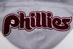 MLB PHILADELPHIA PHILLIES CLASSIC CHENILLE MEN'S FULL ZIP PULLOVER HOODIE (GRAY)
