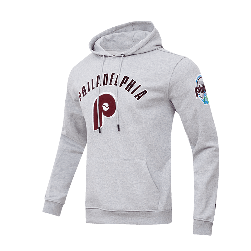 MLB PHILADELPHIA PHILLIES CLASSIC MEN'S PULLOVER HOODIE (HEATHER GREY)