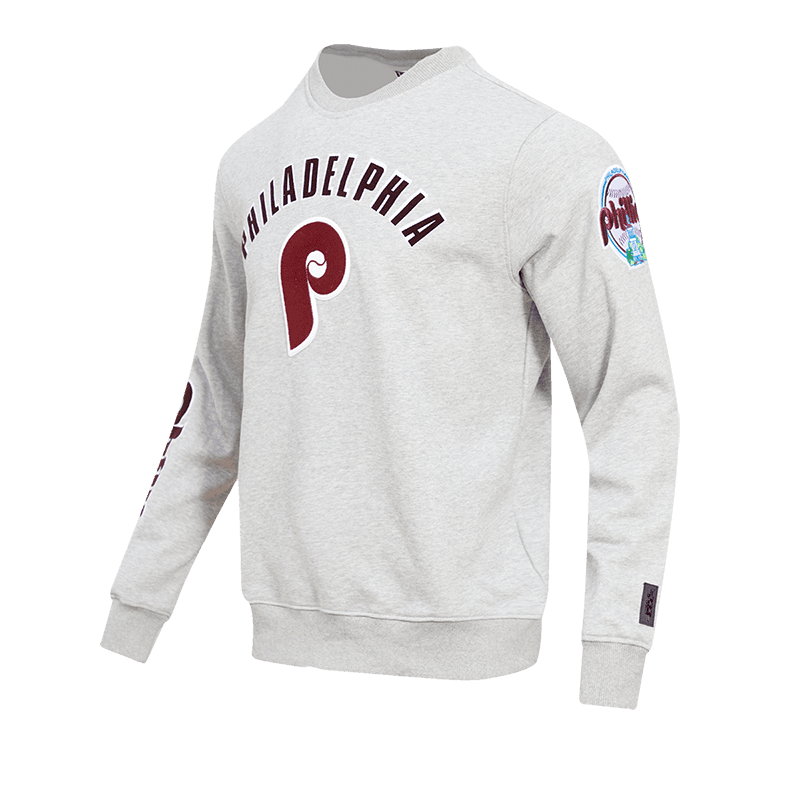 MLB PHILADELPHIA PHILLIES CLASSIC MEN'S CREWNECK (HEATHER GREY)