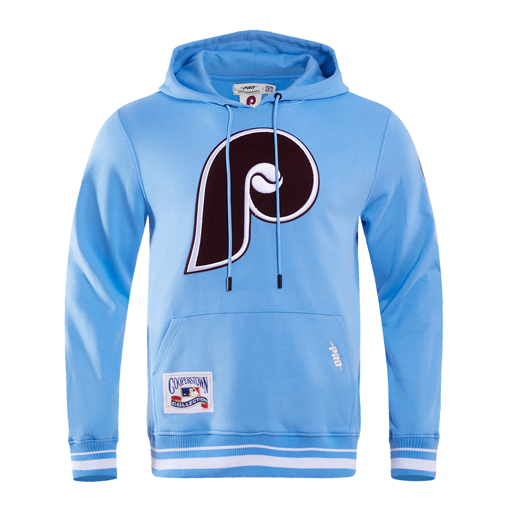 MLB PHILADELPHIA PHILLIES RETRO CLASSIC CHANDAIL À CAPUCHON POUR HOMME (BLEU UNIVERSITÉ)