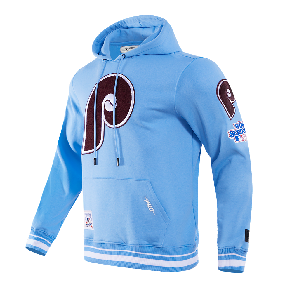 MLB PHILADELPHIA PHILLIES RETRO CLASSIC MEN'S PULLOVER HOODIE (UNIVERSITY BLUE)