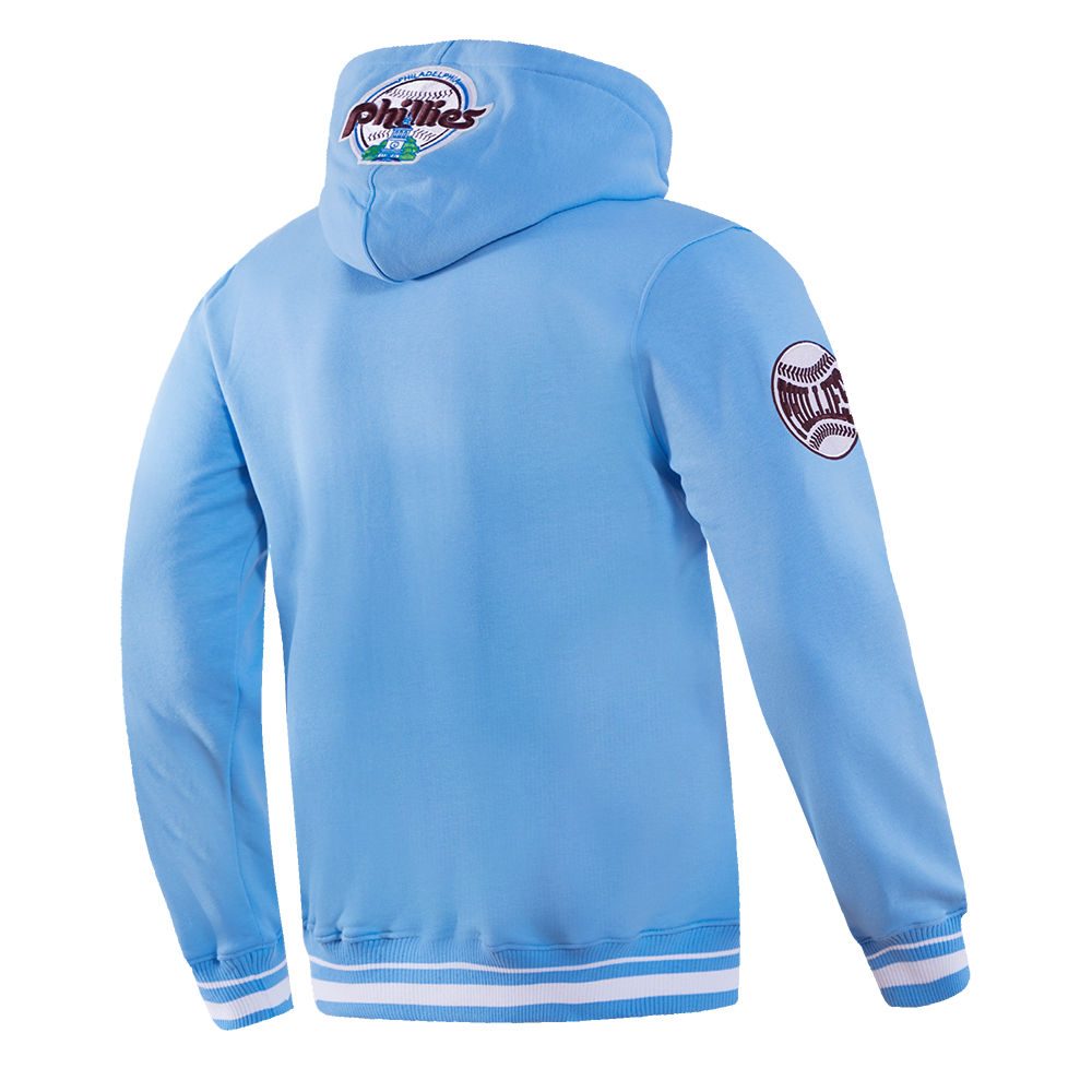 MLB PHILADELPHIA PHILLIES RETRO CLASSIC CHANDAIL À CAPUCHON POUR HOMME (BLEU UNIVERSITÉ)