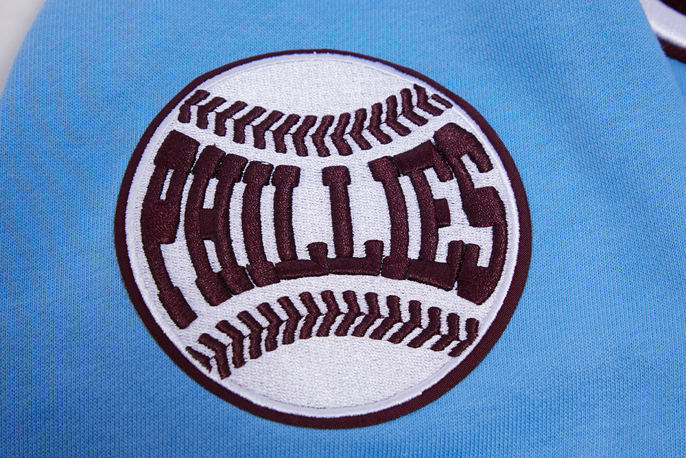 MLB PHILADELPHIA PHILLIES RETRO CLASSIC CHANDAIL À CAPUCHON POUR HOMME (BLEU UNIVERSITÉ)