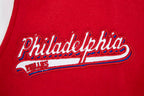 MLB PHILADELPHIA PHILLIES SCRIPT TAIL MEN'S VARSITY JACKET (RED/WHITE)