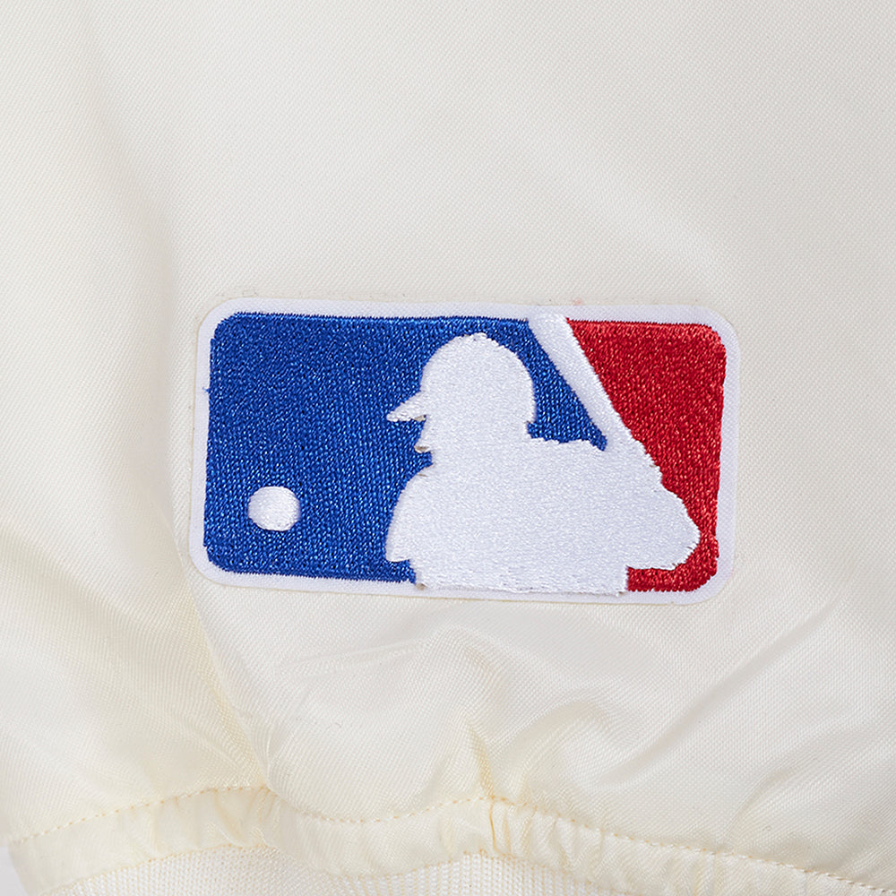 MLB PHILADELPHIA PHILLIES SOUVENIR MEN'S SATIN JACKET (EGGSHELL)