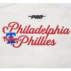 MLB PHILADELPHIA PHILLIES SOUVENIR MEN'S SATIN JACKET (EGGSHELL)