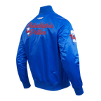 MLB PHILADELPHIA PHILLIES SOUVENIR MEN'S SATIN JACKET (ROYAL BLUE)