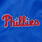 MLB PHILADELPHIA PHILLIES SOUVENIR MEN'S SATIN JACKET (ROYAL BLUE)