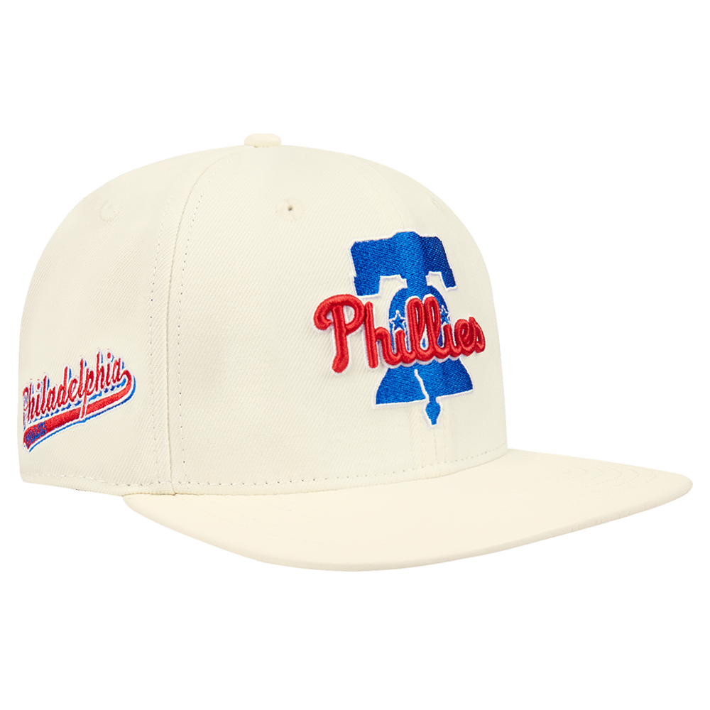 MLB PHILADELPHIA PHILLIES SCRIPT TAIL WOOL STRAPBACK (EGGSHELL)
