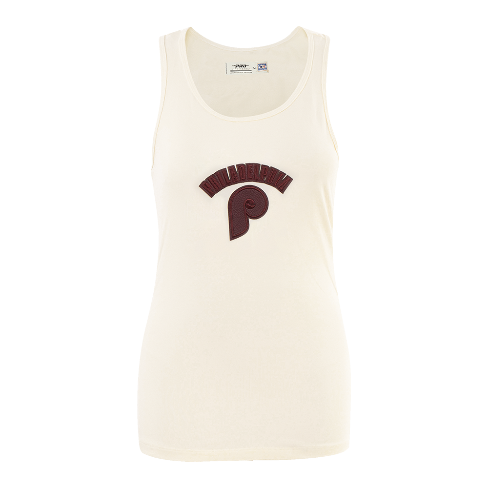 MLB PHILADELPHIA PHILLIES TRIPLE TONAL CAMISOLE DOS NAGEUR À COUPE DÉCONTRACTÉE POUR FEMME (COQUILLE D'ŒUF)
