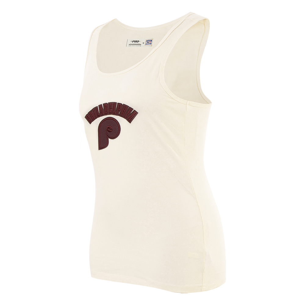 MLB PHILADELPHIA PHILLIES TRIPLE TONAL RELAXED FIT WOMEN'S RACERBACK (EGGSHELL)
