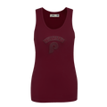 MLB PHILADELPHIA PHILLIES TRIPLE TONAL RELAXED FIT WOMEN'S RACERBACK (WINE)