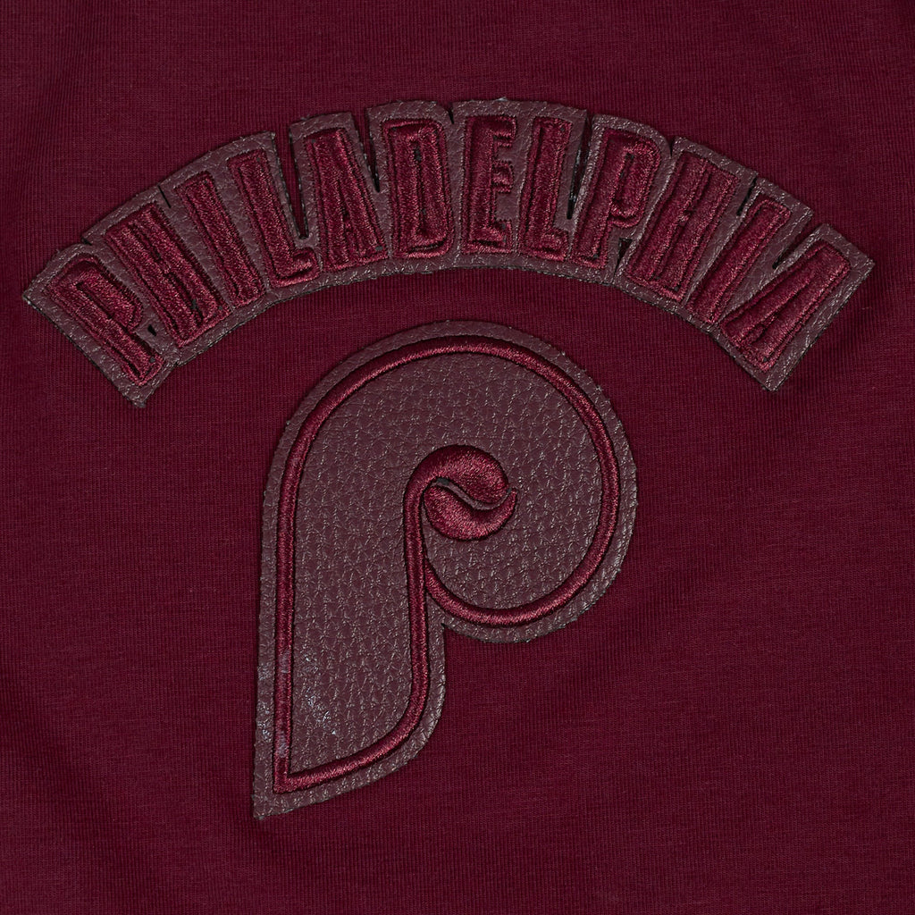 MLB PHILADELPHIA PHILLIES TRIPLE TONAL RELAXED FIT WOMEN'S RACERBACK (WINE)