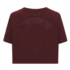 MLB PHILADELPHIA PHILLIES TRIPLE TONAL SINGLE JERSEY BOXY WOMEN'S TEE (WINE)