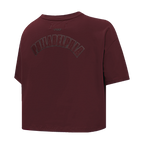 MLB PHILADELPHIA PHILLIES TRIPLE TONAL SINGLE JERSEY BOXY WOMEN'S TEE (WINE)