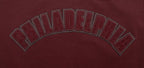 MLB PHILADELPHIA PHILLIES TRIPLE TONAL SINGLE JERSEY BOXY WOMEN'S TEE (WINE)