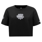 MLB PHILADELPHIA PHILLIES REVERSE FRENCH TERRY HAUT EN JERSEY SIMPLE À COUPE CARRÉE POUR FEMME (NOIR)