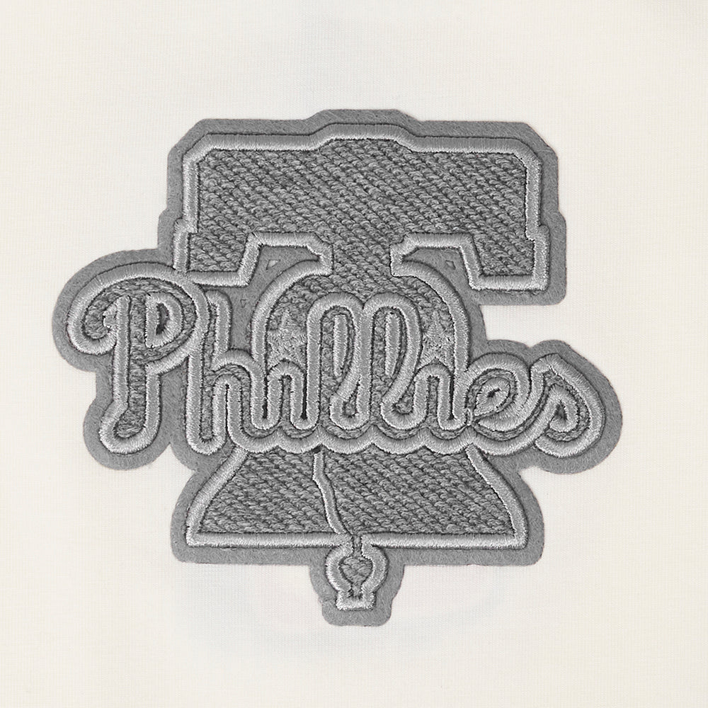 MLB PHILADELPHIA PHILLIES REVERSE FRENCH TERRY WOMEN'S SINGLE JERSEY BOXY TOP (EGGSHELL)