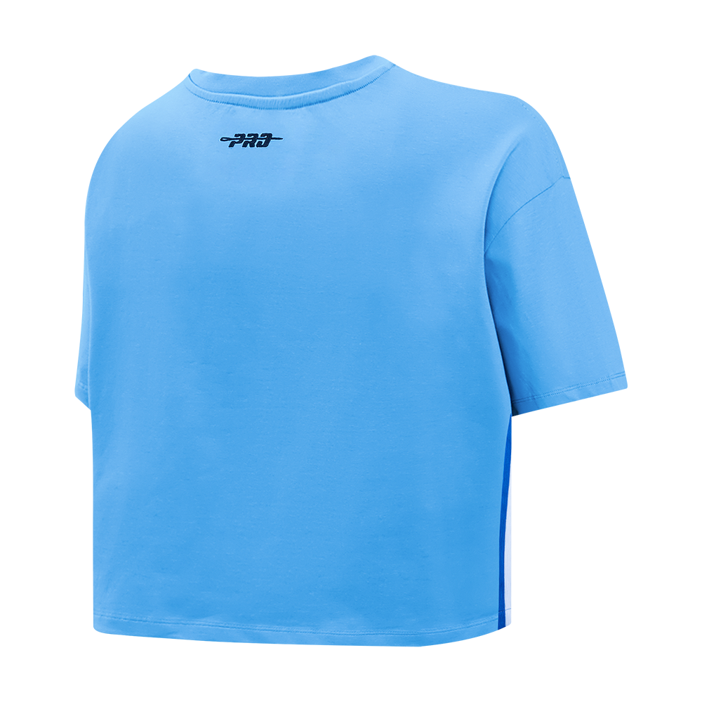 MLB PHILADELPHIA PHILLIES RETRO ELEVATION HAUT EN JERSEY SIMPLE À COUPE CARRÉE POUR FEMME (BLEU UNIVERSITÉ)