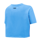 MLB PHILADELPHIA PHILLIES RETRO ELEVATION HAUT EN JERSEY SIMPLE À COUPE CARRÉE POUR FEMME (BLEU UNIVERSITÉ)
