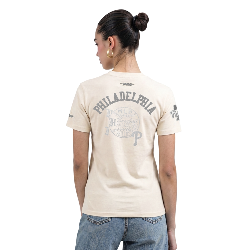 MLB PHILADELPHIA PHILLIES STREET TEAM WOMEN'S SJ SLIM FIT TOP (EGGSHELL)
