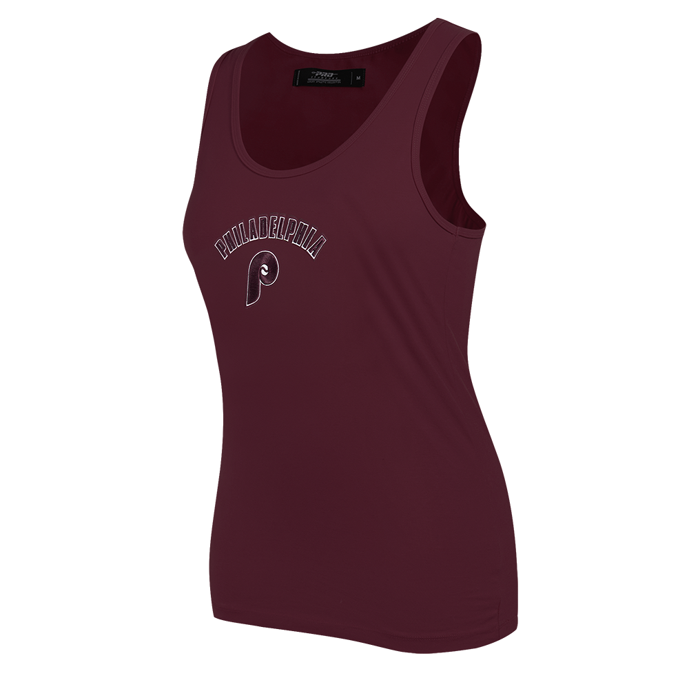 MLB PHILADELPHIA PHILLIES RETRO CLASSIC WOMEN'S RACERBACK (WINE)