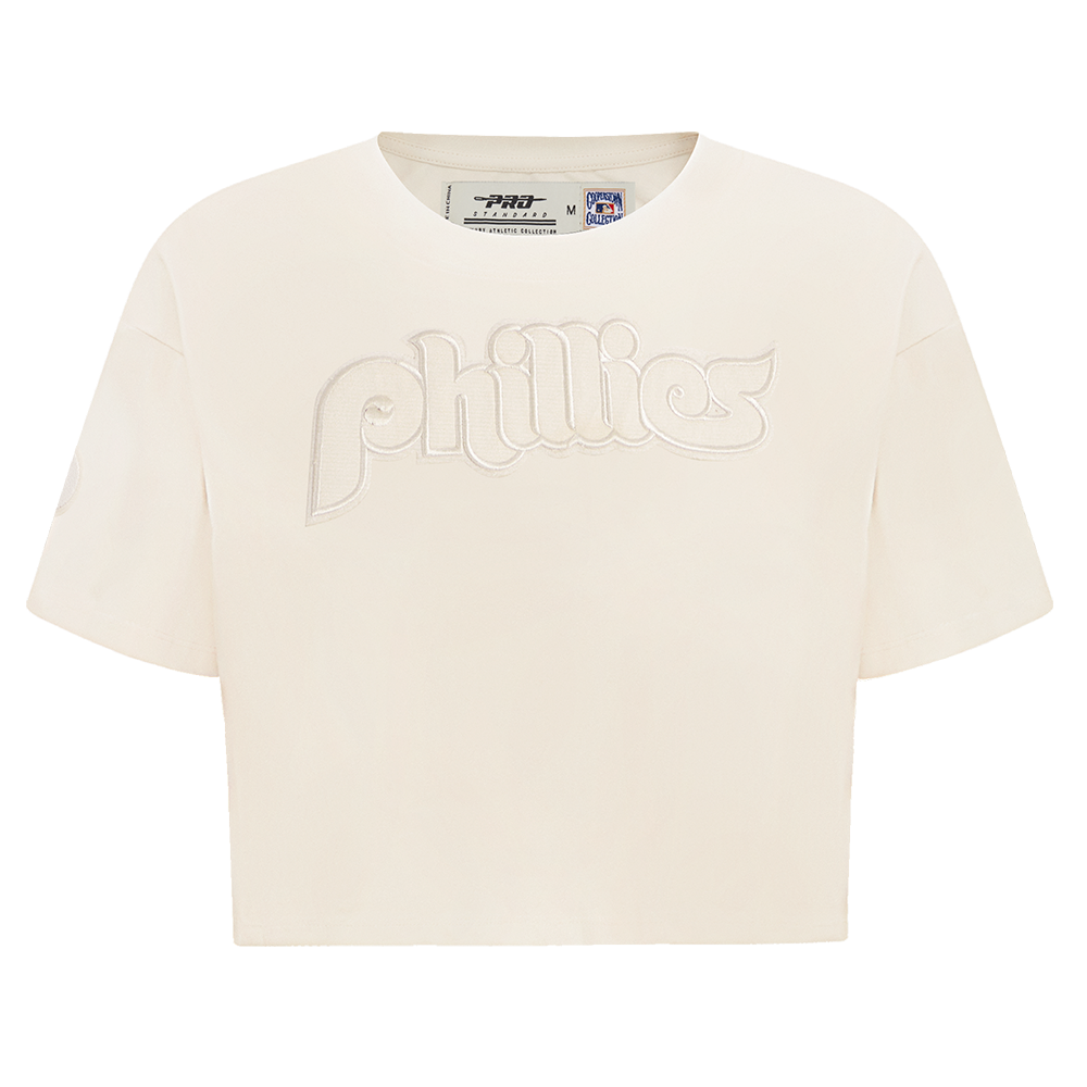 MLB PHILADELPHIA PHILLIES NEUTRAL HAUT RÉTRO À COUPE CARRÉE POUR FEMME (COQUILLE D'ŒUF)
