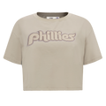MLB PHILADELPHIA PHILLIES RETRO NEUTRAL WOMEN'S BOXY TOP (TAUPE)