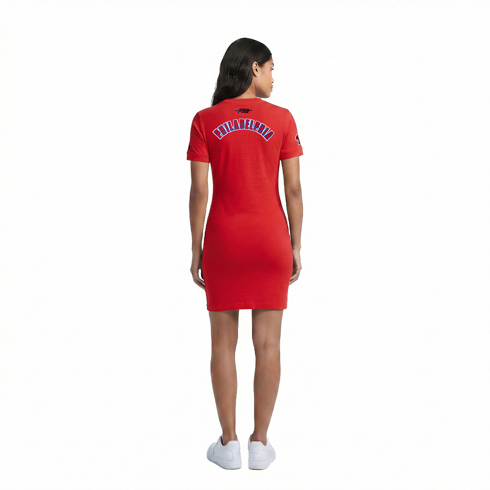 MLB PHILADELPHIA PHILLIES CLASSIC CHENILLE ROBE MOULANTE POUR FEMME (ROUGE)