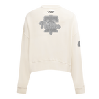 MLB PHILADELPHIA PHILLIES REVERSE FRENCH TERRY CHANDAIL À COL ROND EN MOLLETON POUR FEMME (COQUILLE D'ŒUF)