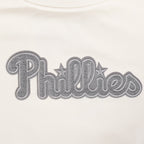 MLB PHILADELPHIA PHILLIES REVERSE FRENCH TERRY CHANDAIL À COL ROND EN MOLLETON POUR FEMME (COQUILLE D'ŒUF)