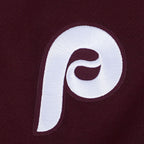 MLB PHILADELPHIA PHILLIES GAME DAY CLASSICS WOMEN'S DOUBLE KNIT CREWNECK (WINE)
