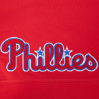 MLB PHILADELPHIA PHILLIES CLASSIC CHENILLE CHANDAIL À CAPUCHON COURT POUR FEMME (ROUGE)