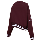 MLB PHILADELPHIA PHILLIES RETRO MASHUP WOMEN'S RIB CREWNECK (WINE)