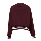 MLB PHILADELPHIA PHILLIES RETRO MASHUP WOMEN'S RIB CREWNECK (WINE)