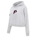 MLB PHILADELPHIA PHILLIES RETRO CLASSIC CHANDAIL À CAPUCHON COURT POUR FEMME (GRIS CHINÉ)