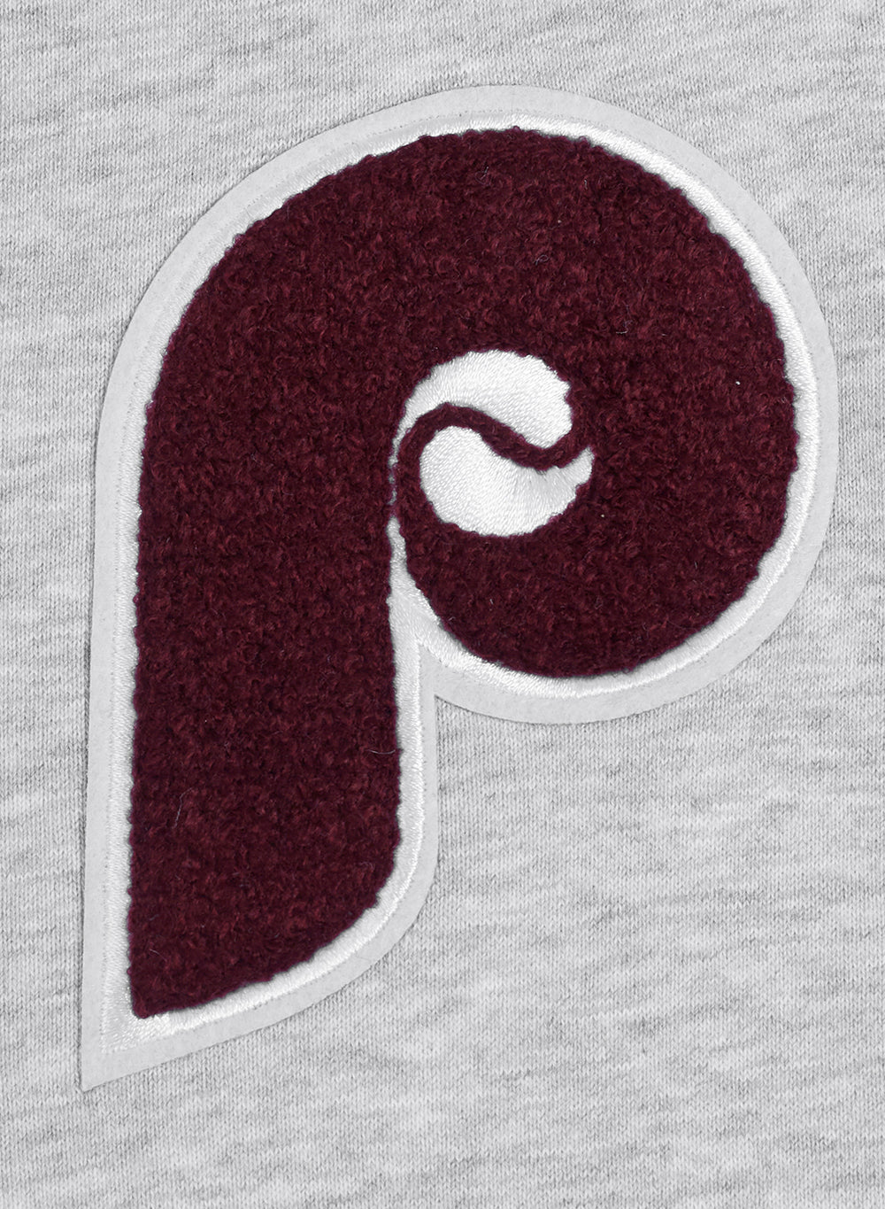 MLB PHILADELPHIA PHILLIES RETRO CLASSIC CHANDAIL À CAPUCHON COURT POUR FEMME (GRIS CHINÉ)