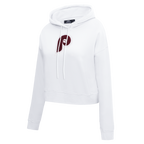 MLB PHILADELPHIA PHILLIES RETRO CLASSIC WOMEN'S CROPPED PULLOVER HOODIE (WHITE)