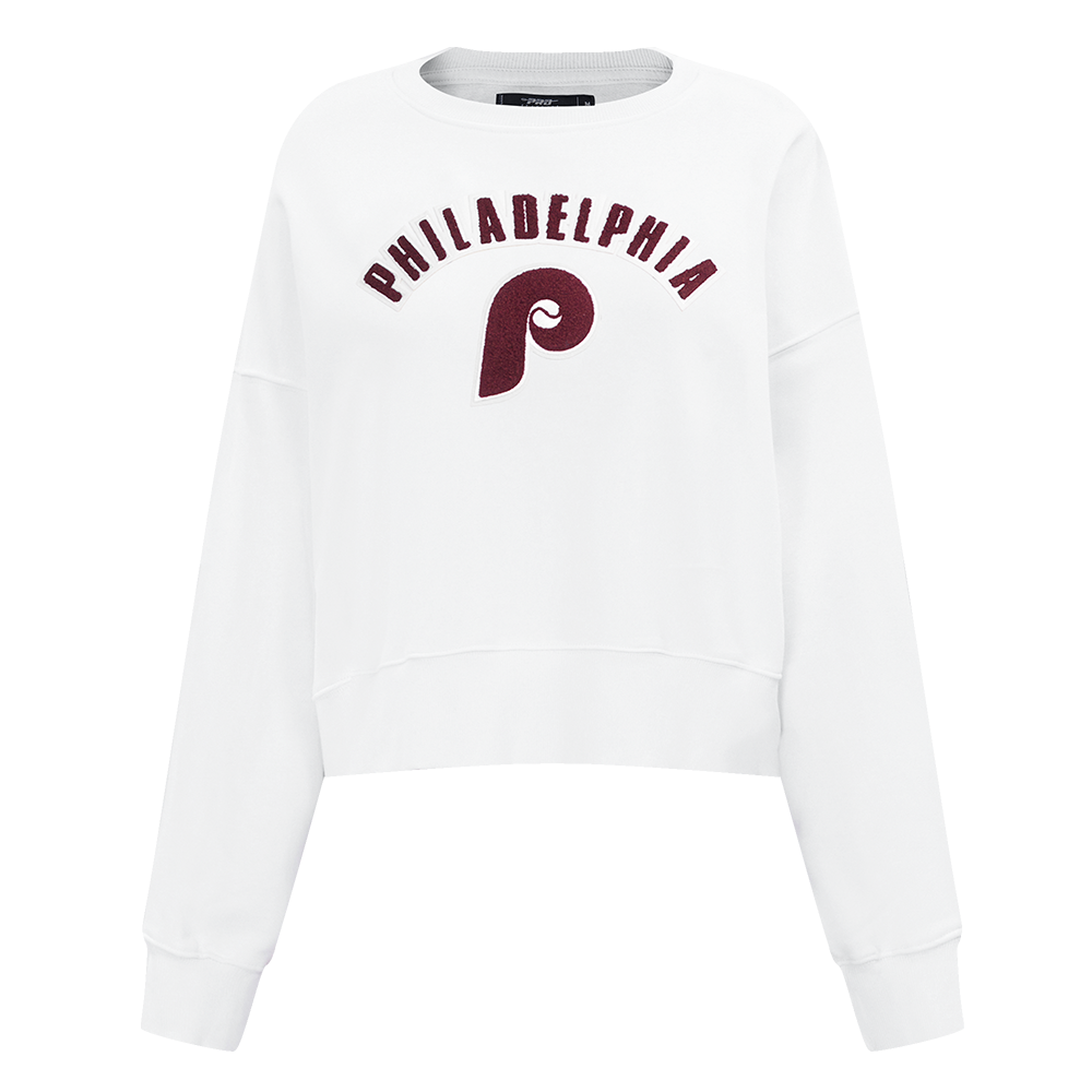 MLB PHILADELPHIA PHILLIES RETRO CLASSIC CHANDAIL À COL ROND POUR FEMME (BLANC)