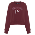 MLB PHILADELPHIA PHILLIES RETRO CLASSIC WOMEN'S CREWNECK (WINE)