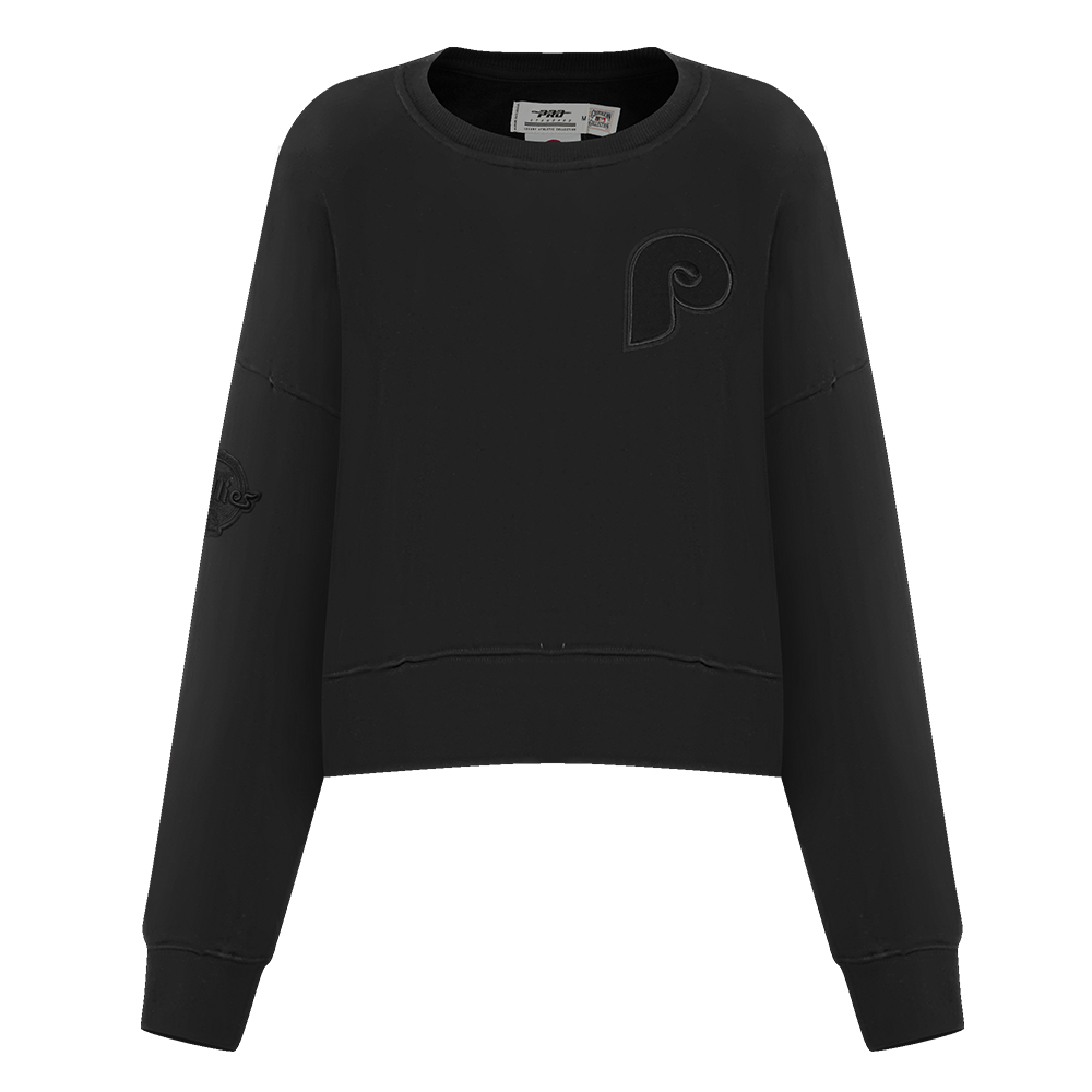MLB PHILADELPHIA PHILLIES RETRO NEUTRAL WOMEN'S CREWNECK (BLACK)