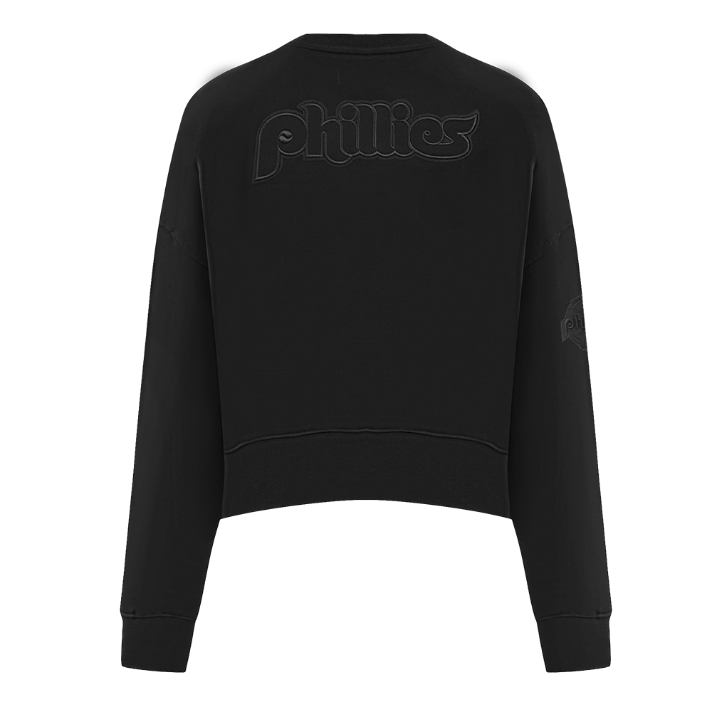 MLB PHILADELPHIA PHILLIES RETRO NEUTRAL WOMEN'S CREWNECK (BLACK)