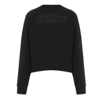 MLB PHILADELPHIA PHILLIES RETRO NEUTRAL WOMEN'S CREWNECK (BLACK)