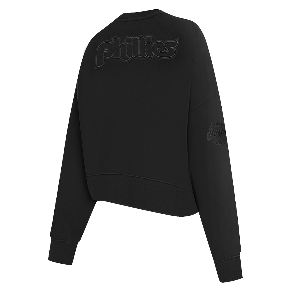 MLB PHILADELPHIA PHILLIES RETRO NEUTRAL WOMEN'S CREWNECK (BLACK)
