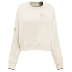 MLB PHILADELPHIA PHILLIES NEUTRAL CHANDAIL À COL ROND RÉTRO POUR FEMME (COQUILLE D'ŒUF)