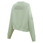 MLB PHILADELPHIA PHILLIES RETRO NEUTRAL WOMEN'S CREWNECK (MOSS)